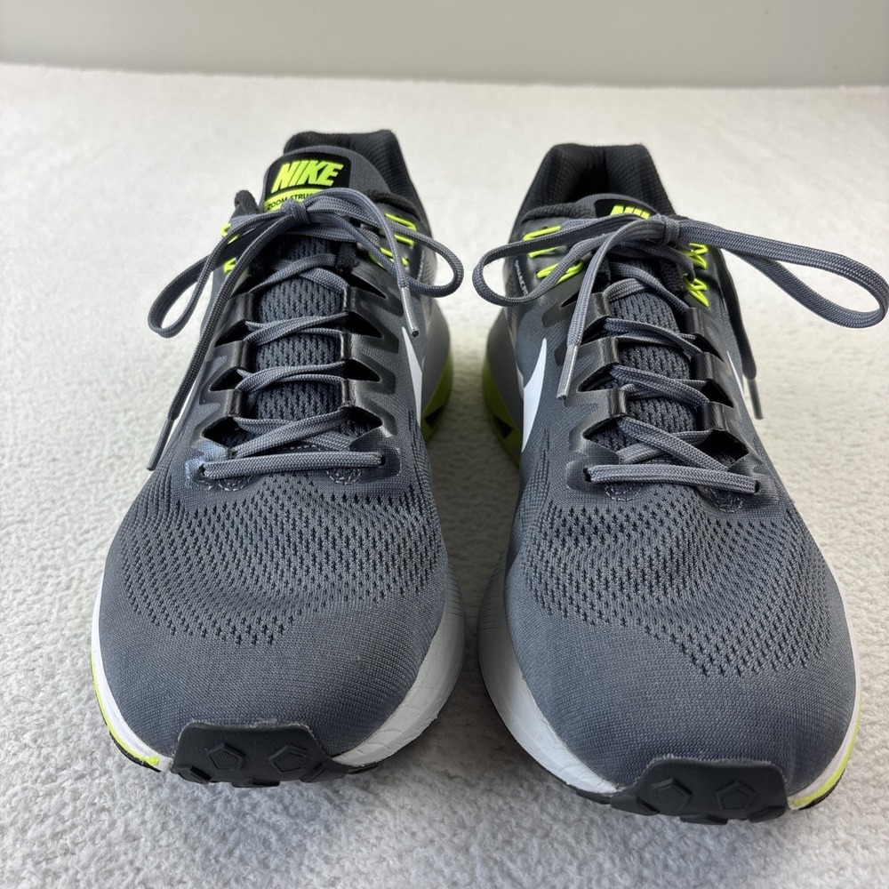 NIKE 'Zoom Structure 21' Mens Running Shoes Size 13 Gray/Volt Athletic Sneakers - Picture 8 of 13